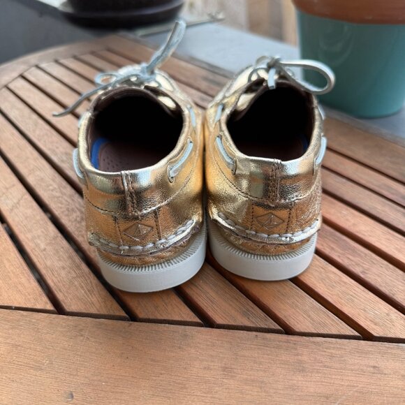 Sperry Womens Gold Boat Shoes Size 8 - Picture 5 of 8